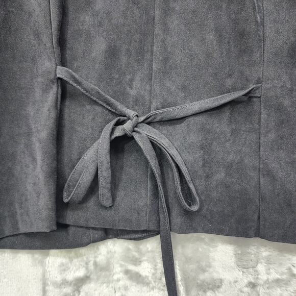 Vintage Brett Alixander Jacket Womens 12 Black Stretch Sueded Polyester Lined - Picture 6 of 12